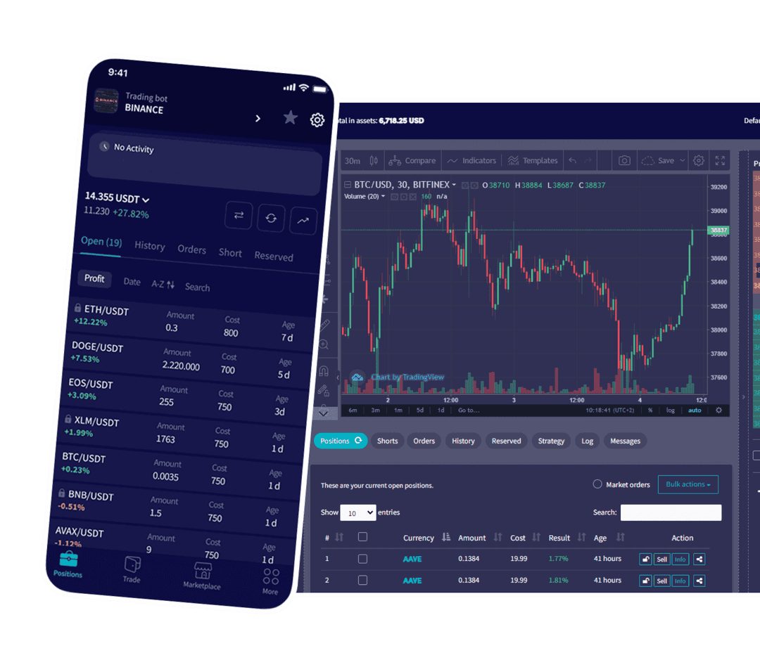 Greensea Bot mobile app offers different crypto trading bots